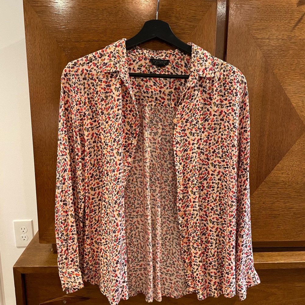 Topshop floral button down